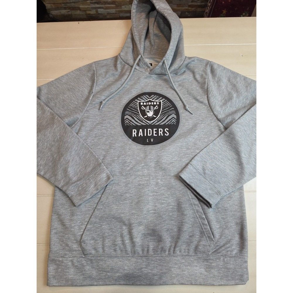 Las Vegas Raiders Zubaz Long Sleeve Pullover Hoodie Mens Medium